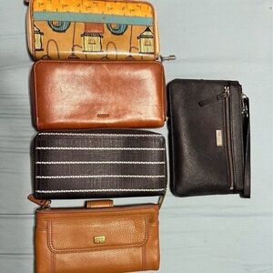 Fossil and Kate spade wallets bundle